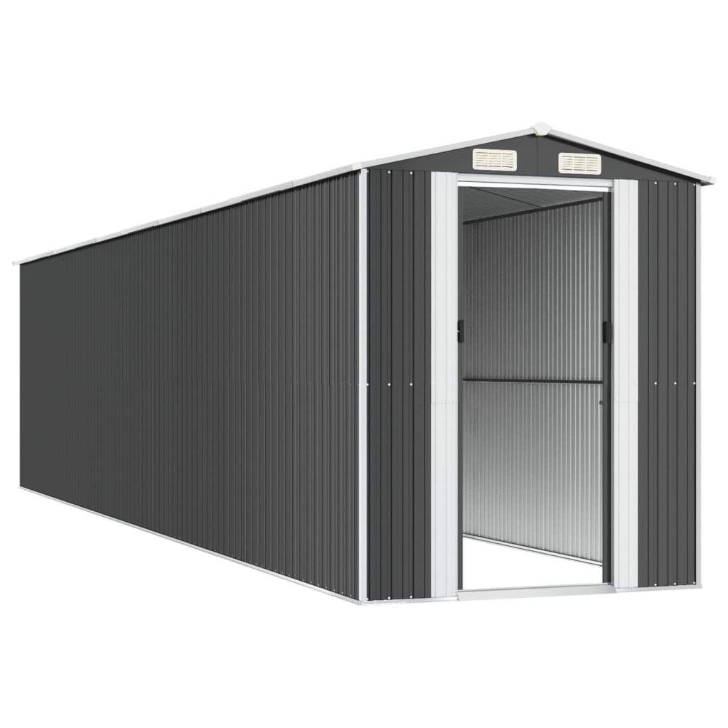 NNEVL Garden Shed Anthracite 192x855x223 cm Galvanised Steel