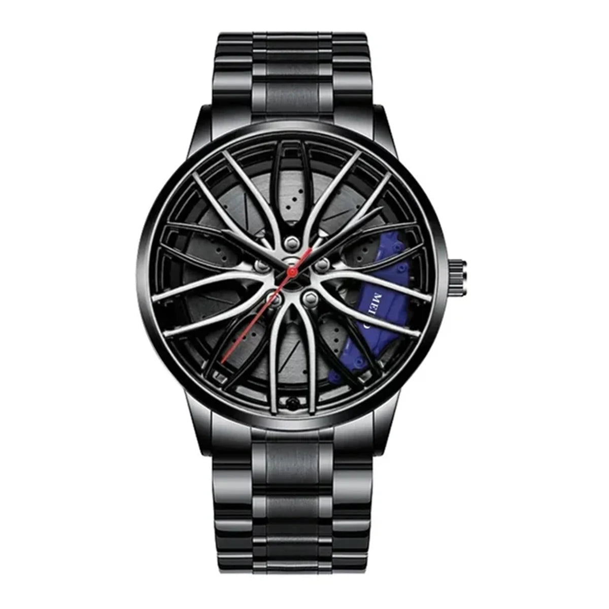 Fashion Men Sports Watches 3d Car Wheel Stainless Steel Band Wrist Watch Men's Quartz Watch Men's Watches