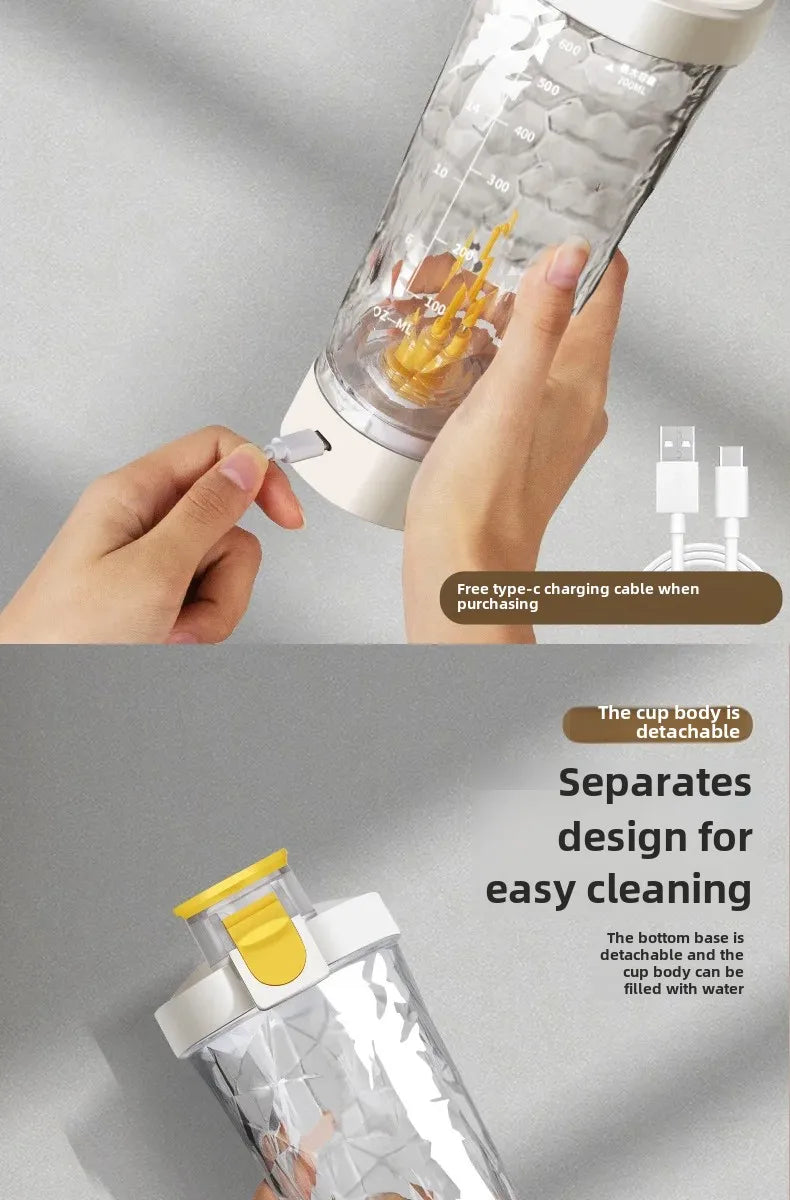 2024 New Automatic Mixer Cup Electric Shake Cup Fitness Coffee Milk Powder Soymilk Charging Sports Water Cup Motorcycle Equipmen