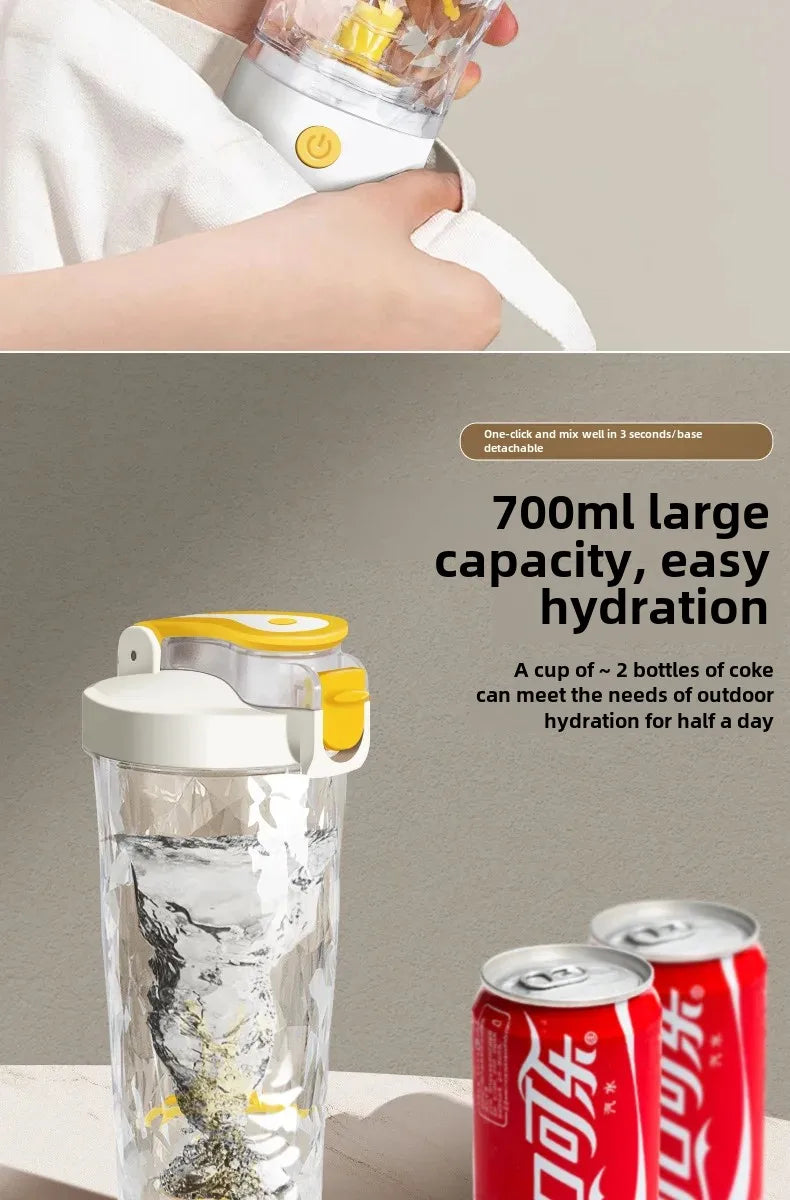 2024 New Automatic Mixer Cup Electric Shake Cup Fitness Coffee Milk Powder Soymilk Charging Sports Water Cup Motorcycle Equipmen