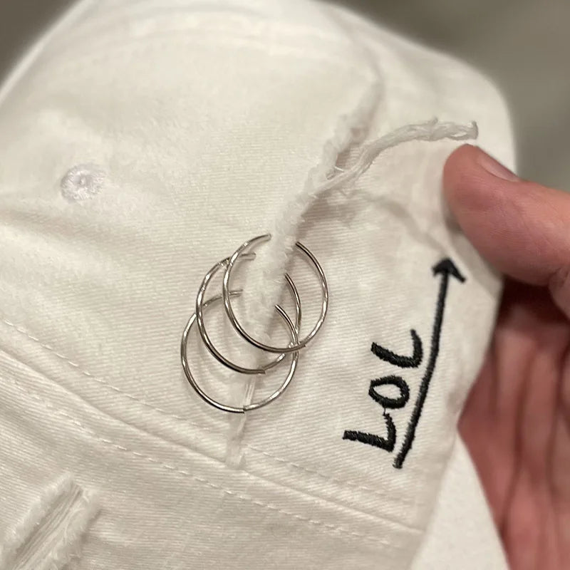 Korean version retro broken soft cap female spring and autumn fashion personality simple street sunscreen baseball cap tide