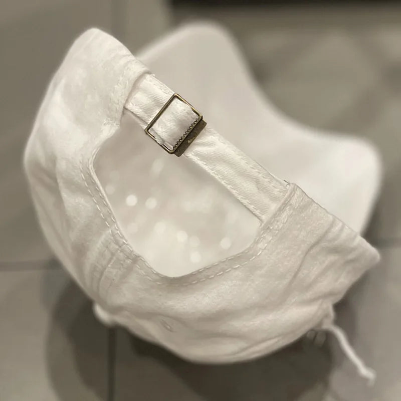 Korean version retro broken soft cap female spring and autumn fashion personality simple street sunscreen baseball cap tide