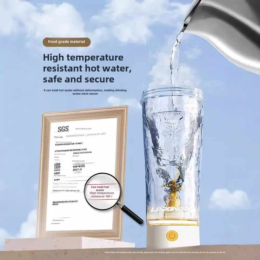 2024 New Automatic Mixer Cup Electric Shake Cup Fitness Coffee Milk Powder Soymilk Charging Sports Water Cup Motorcycle Equipmen