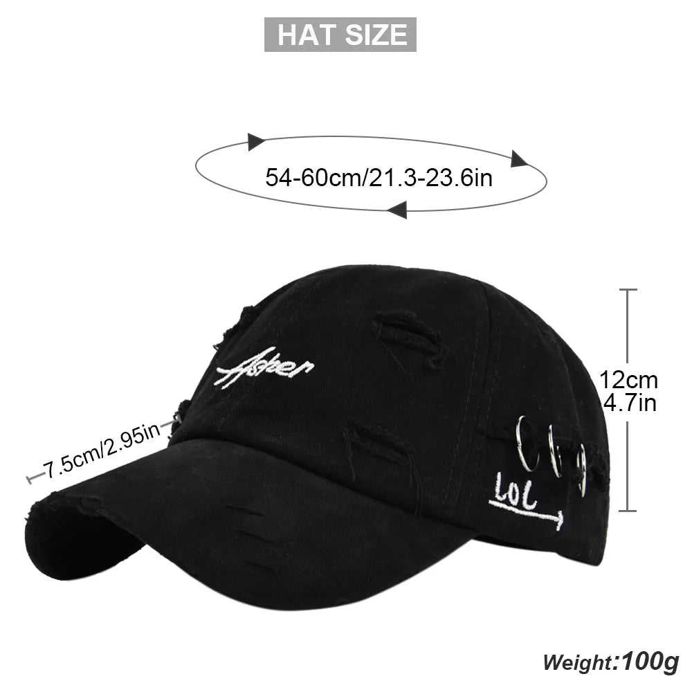 Korean version retro broken soft cap female spring and autumn fashion personality simple street sunscreen baseball cap tide