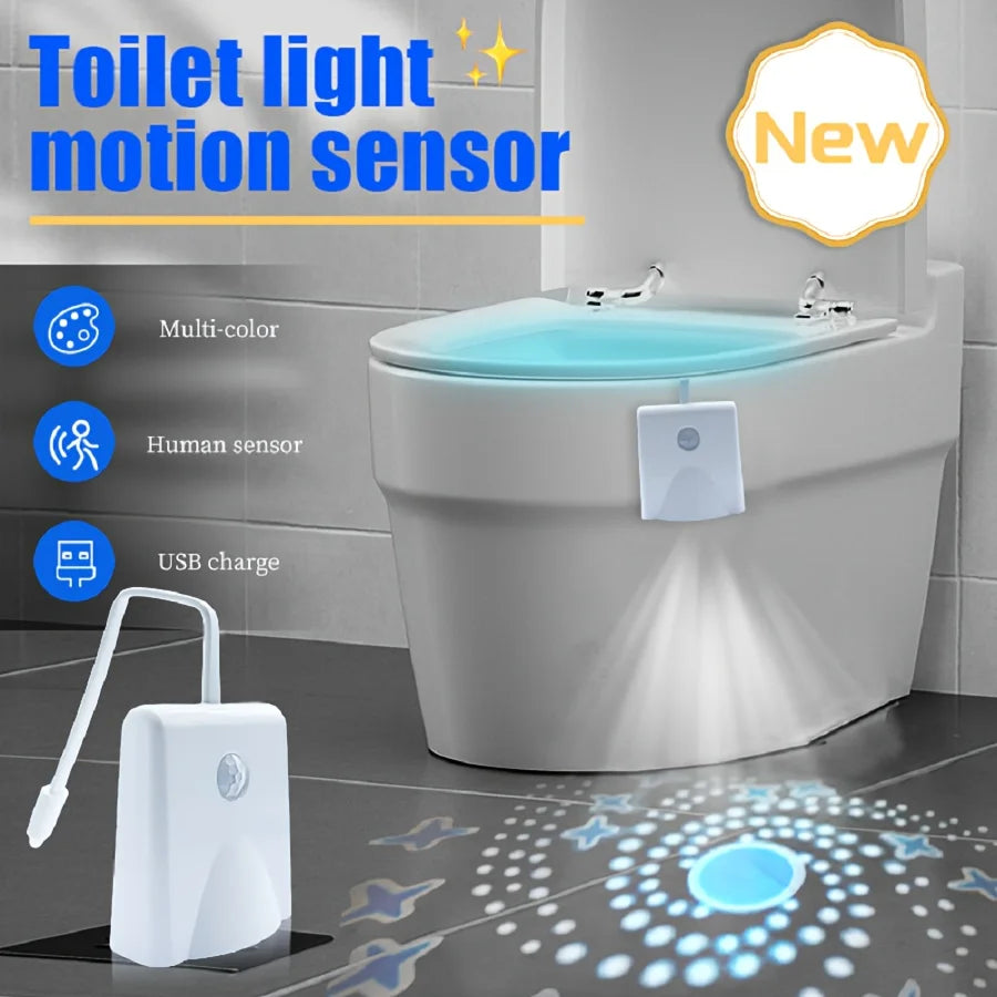 Toilet Light, Toilet Night Lights with Star Projector and Motion Sensor 16 Colors Changing,Toilet Bowl Seat LED Night light